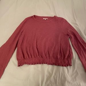 Rusty Pink Madewell Long Sleeve Top